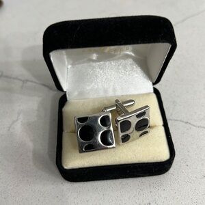 Cuff Links by Kay Jewelers like new Black/Silver